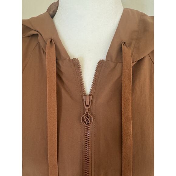 Victoria’s Secret Parachute Jacket Womens XL Slouchy Cropped Brown Bronze - Picture 7 of 16